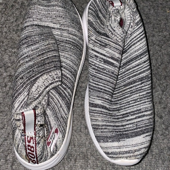 SKECHERS BOBS GREY/WHITE SIZE 7 - Picture 2 of 2